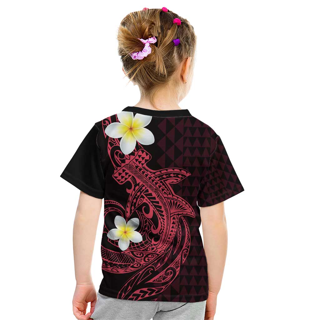 Aloha Hammerhead Shark Kid T Shirt Feverish Pink Hawaiian Kakau Tribal Tattoo