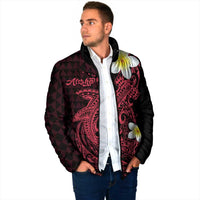 Aloha Hammerhead Shark Padded Jacket Feverish Pink Hawaiian Kakau Tribal Tattoo - Polynesian Pride