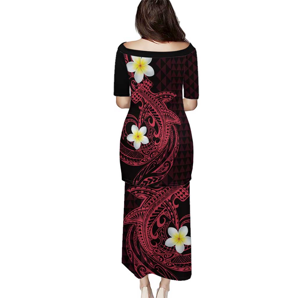 Aloha Hammerhead Shark Puletasi Feverish Pink Hawaiian Kakau Tribal Tattoo