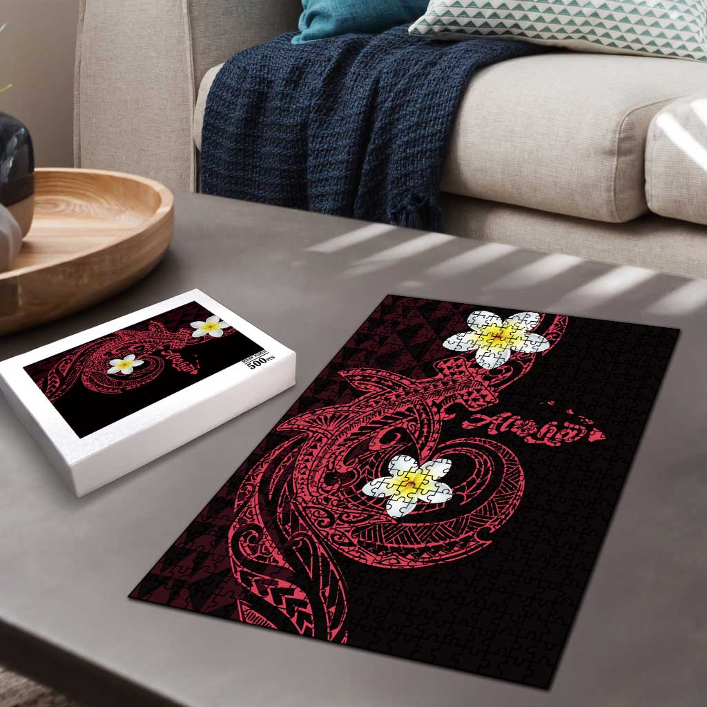 Aloha Hammerhead Shark Puzzle Feverish Pink Hawaiian Kakau Tribal Tattoo - Polynesian Pride