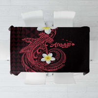 Aloha Hammerhead Shark Tablecloth Feverish Pink Hawaiian Kakau Tribal Tattoo