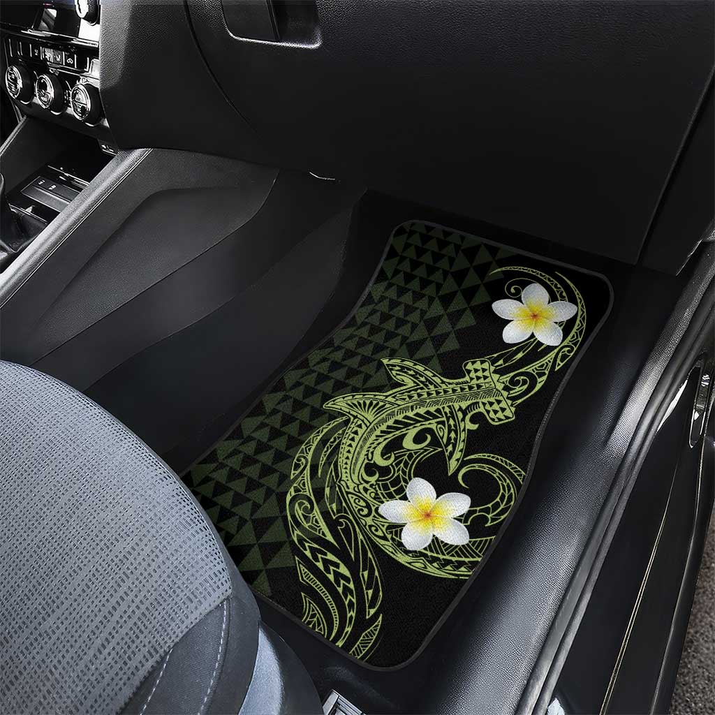 Aloha Hammerhead Shark Car Mats Lime Rickey Hawaiian Kakau Tribal Tattoo