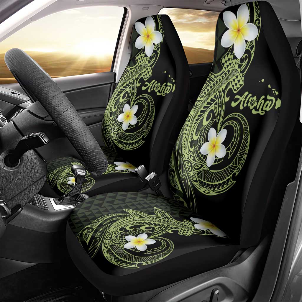 Aloha Hammerhead Shark Car Seat Cover Lime Rickey Hawaiian Kakau Tribal Tattoo