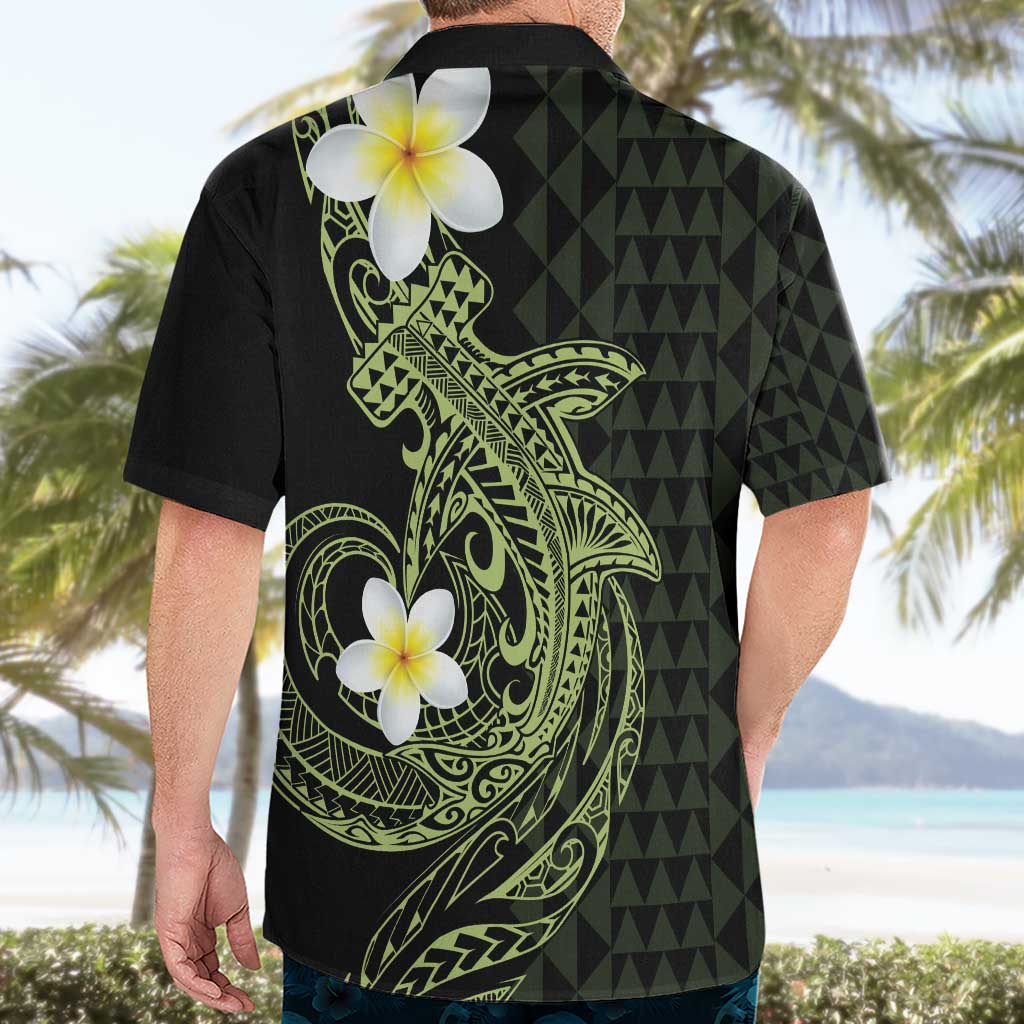 Aloha Hammerhead Shark Hawaiian Shirt Lime Rickey Hawaiian Kakau Tribal Tattoo