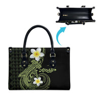 Aloha Hammerhead Shark Leather Bag Lime Rickey Hawaiian Kakau Tribal Tattoo - Polynesian Pride