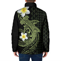 Aloha Hammerhead Shark Padded Jacket Lime Rickey Hawaiian Kakau Tribal Tattoo - Polynesian Pride