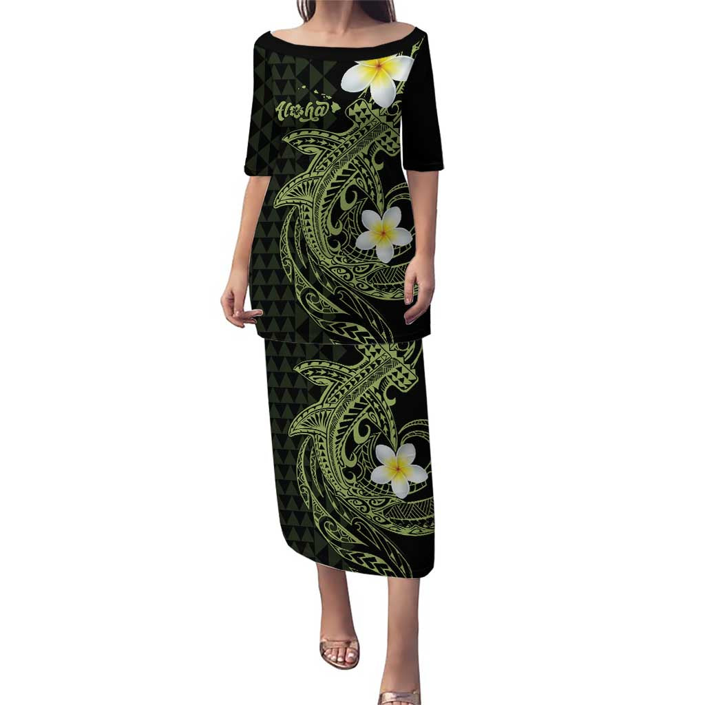 Aloha Hammerhead Shark Puletasi Lime Rickey Hawaiian Kakau Tribal Tattoo