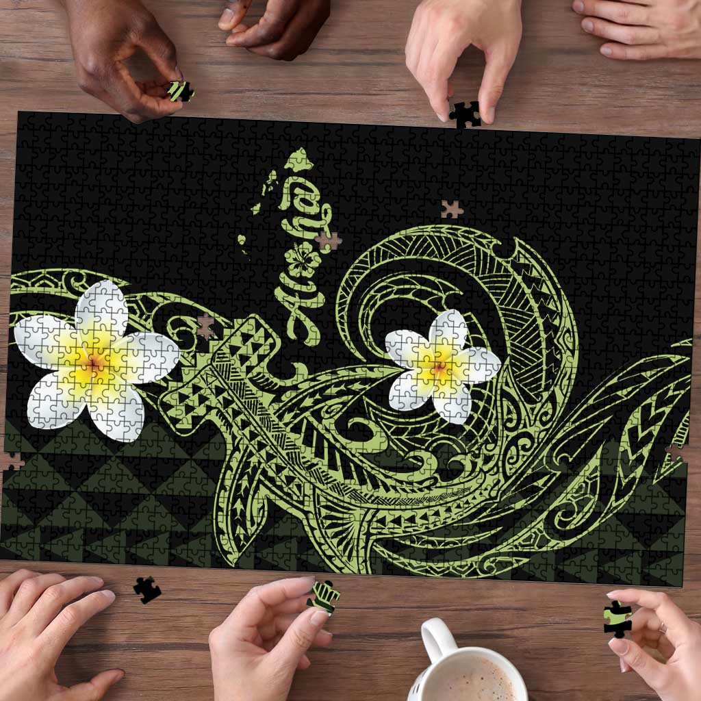 Aloha Hammerhead Shark Puzzle Lime Rickey Hawaiian Kakau Tribal Tattoo - Polynesian Pride