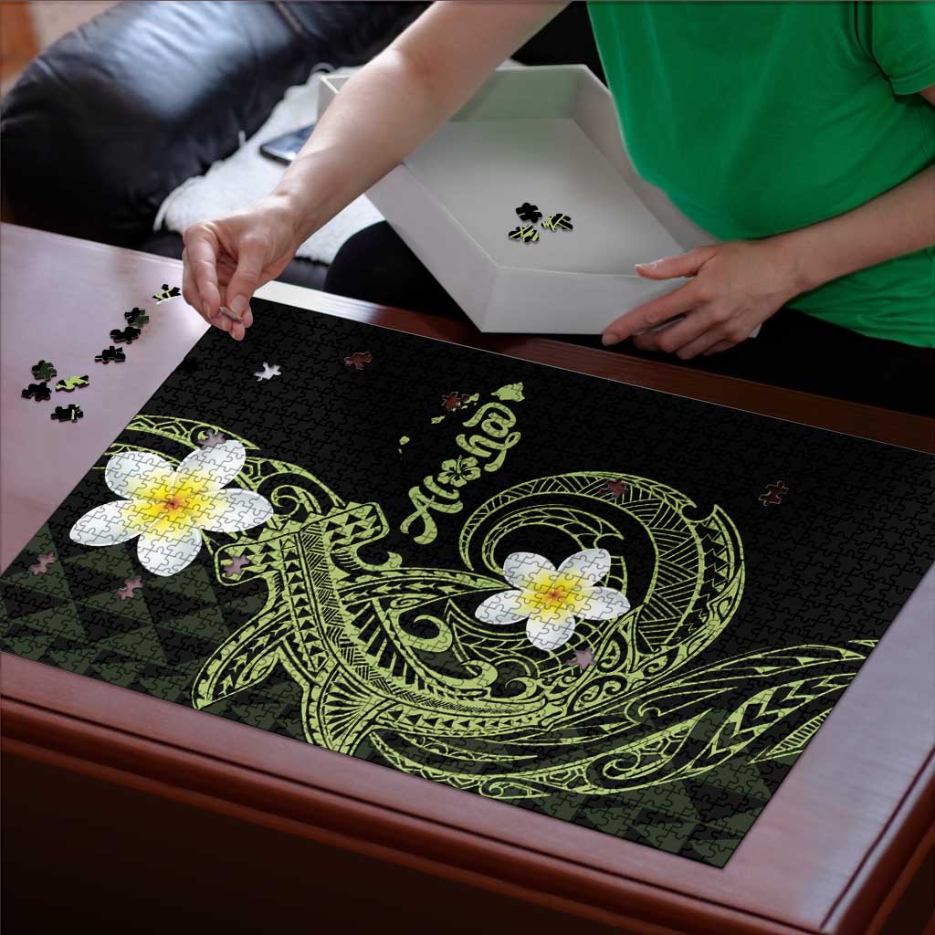 Aloha Hammerhead Shark Puzzle Lime Rickey Hawaiian Kakau Tribal Tattoo - Polynesian Pride