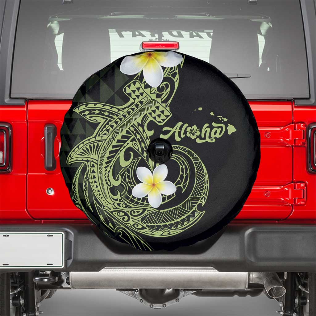 Aloha Hammerhead Shark Spare Tire Cover Lime Rickey Hawaiian Kakau Tribal Tattoo