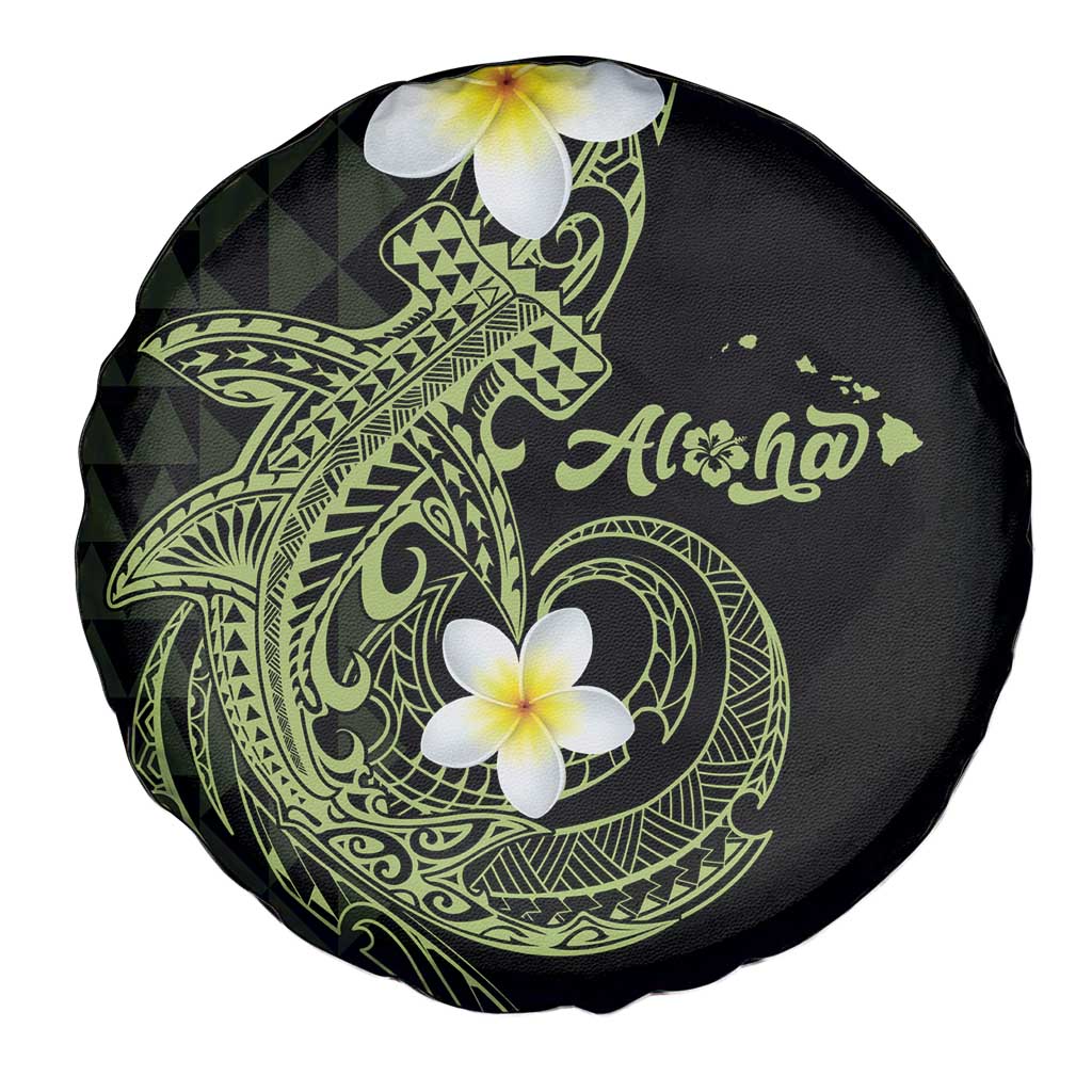 Aloha Hammerhead Shark Spare Tire Cover Lime Rickey Hawaiian Kakau Tribal Tattoo