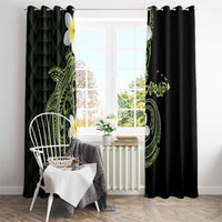 Aloha Hammerhead Shark Window Curtain Lime Rickey Hawaiian Kakau Tribal Tattoo