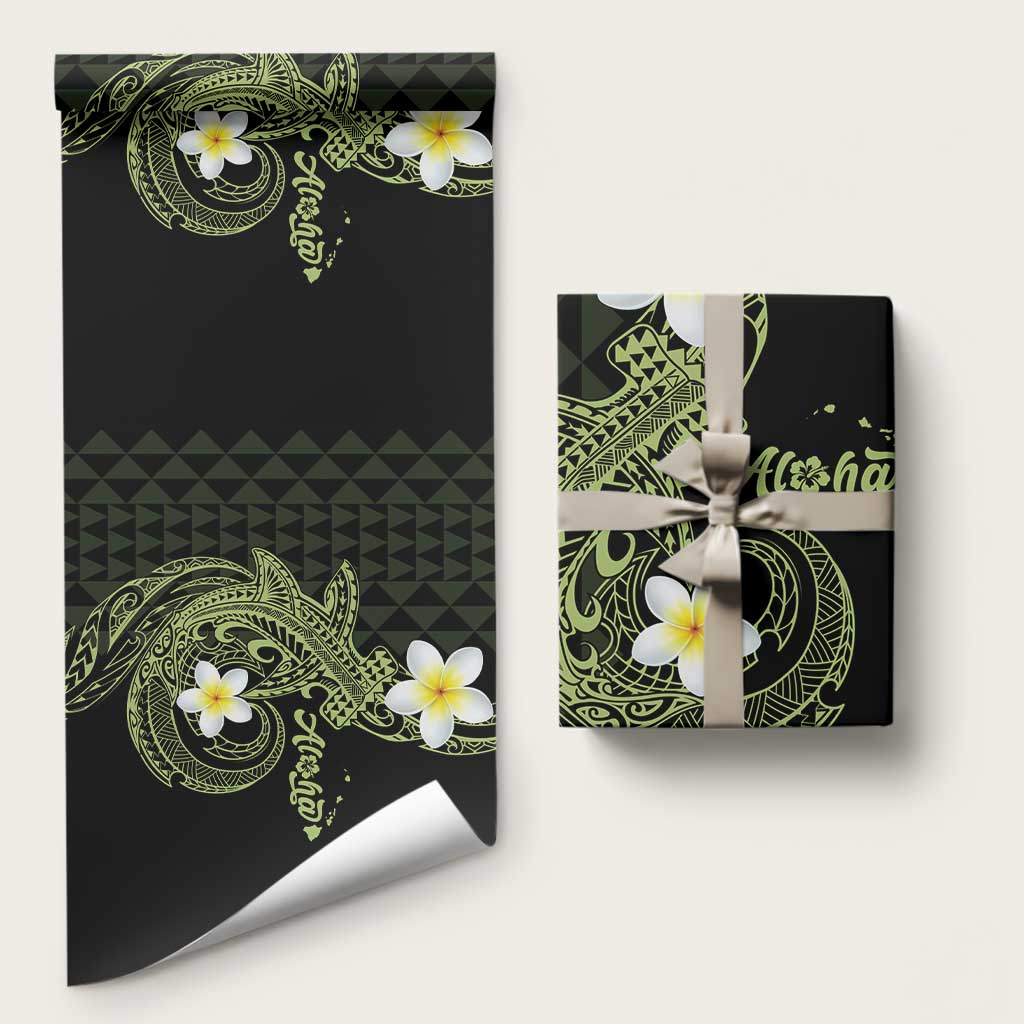 Aloha Hammerhead Shark Wrapping Paper Lime Rickey Hawaiian Kakau Tribal Tattoo - Polynesian Pride