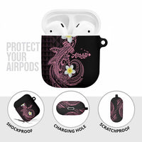 Aloha Hammerhead Shark AirPods Case Vivacious Pink Hawaiian Kakau Tribal Tattoo - Polynesian Pride