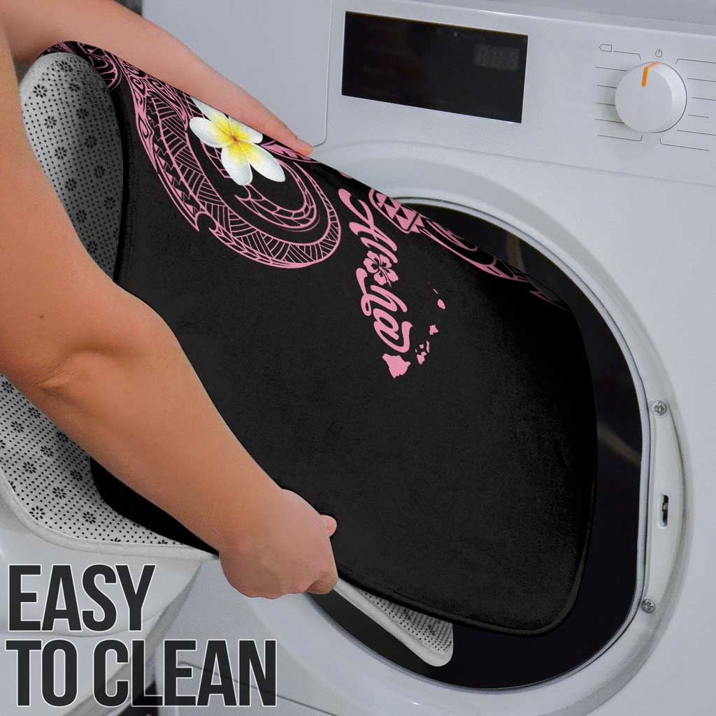 Aloha Hammerhead Shark Bathroom Set Vivacious Pink Hawaiian Kakau Tribal Tattoo - Polynesian Pride