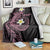 Aloha Hammerhead Shark Blanket Vivacious Pink Hawaiian Kakau Tribal Tattoo