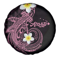 Aloha Hammerhead Shark Spare Tire Cover Vivacious Pink Hawaiian Kakau Tribal Tattoo