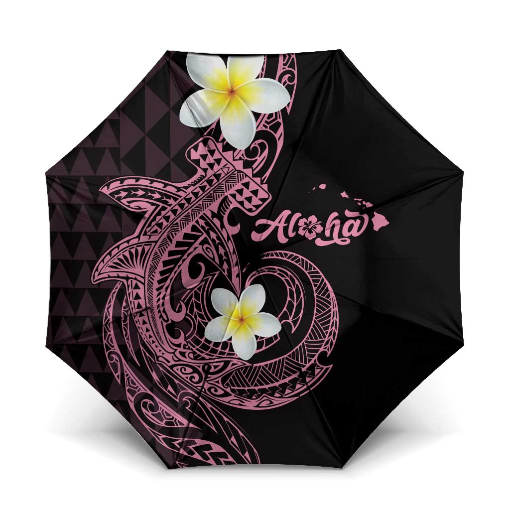 Aloha Hammerhead Shark Umbrella Vivacious Pink Hawaiian Kakau Tribal Tattoo - Polynesian Pride