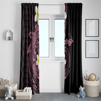 Aloha Hammerhead Shark Window Curtain Vivacious Pink Hawaiian Kakau Tribal Tattoo