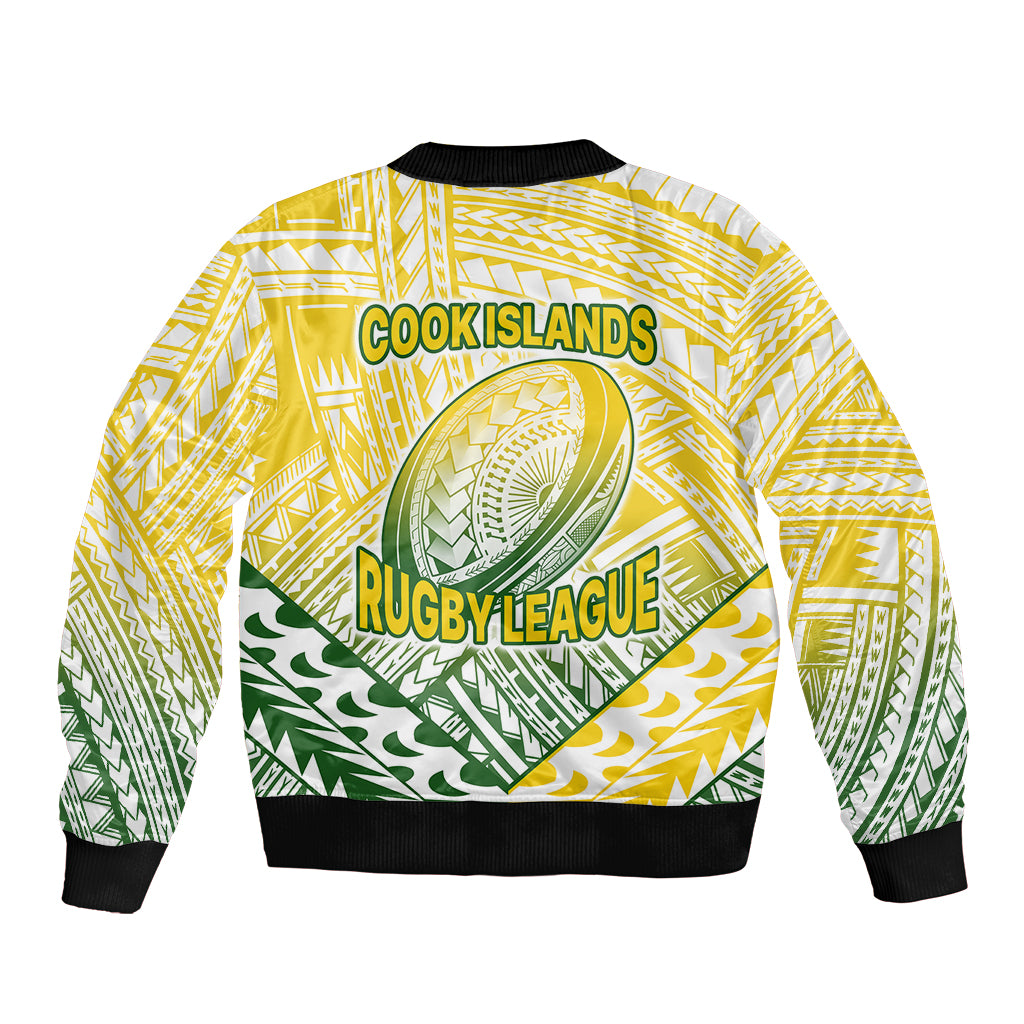 The Kuki's Cook Islands Rugby Sleeve Zip Bomber Jacket Be Unique Vibe White LT9 - Polynesian Pride