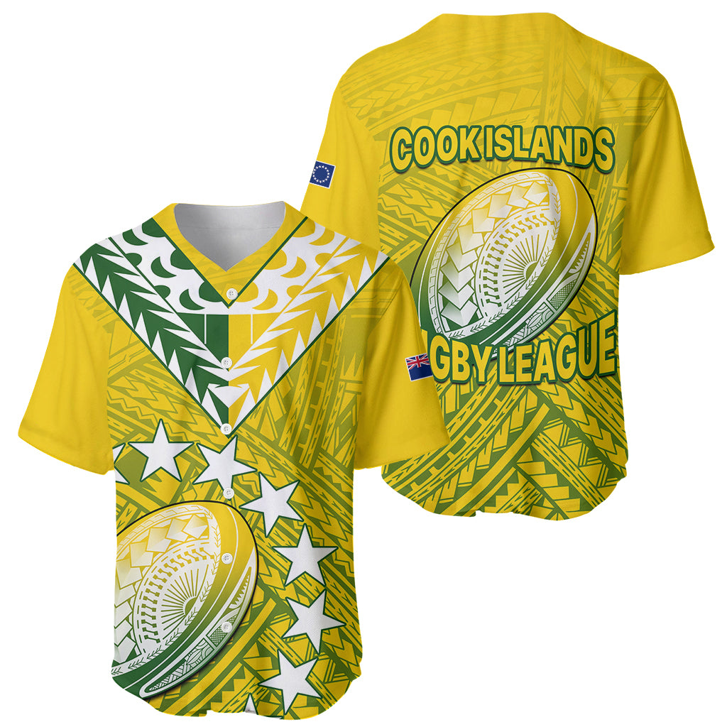 The Kuki's Cook Islands Rugby Baseball Jersey Be Unique Vibe Yellow LT9 Yellow - Polynesian Pride