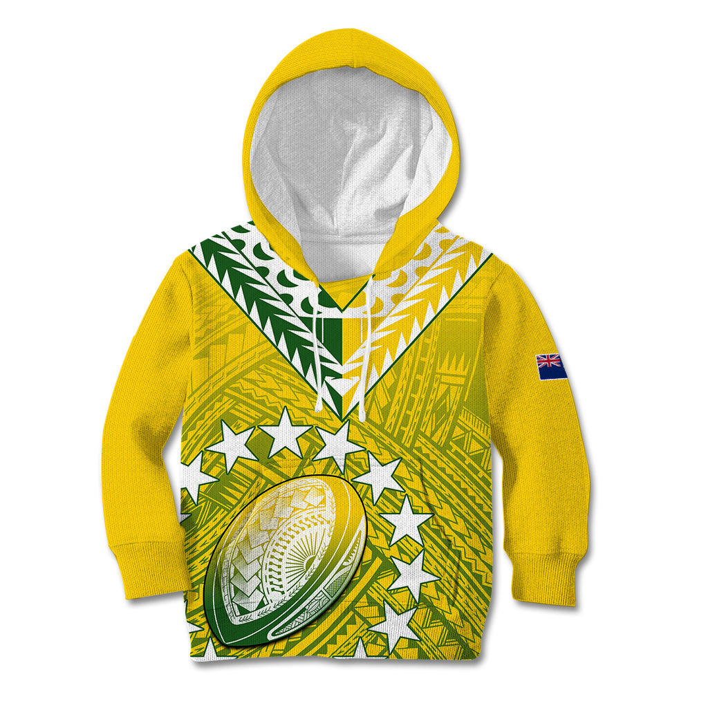 The Kuki's Cook Islands Rugby Kid Hoodie Be Unique Vibe Yellow LT9 Hoodie Yellow - Polynesian Pride