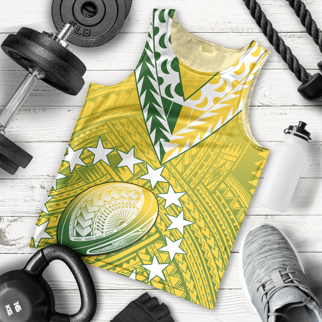 The Kuki's Cook Islands Rugby Men Tank Top Be Unique Vibe Yellow LT9 Yellow - Polynesian Pride