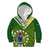 The Kuki's Cook Islands Rugby Kid Hoodie Be Unique Vibe Green LT9 - Polynesian Pride