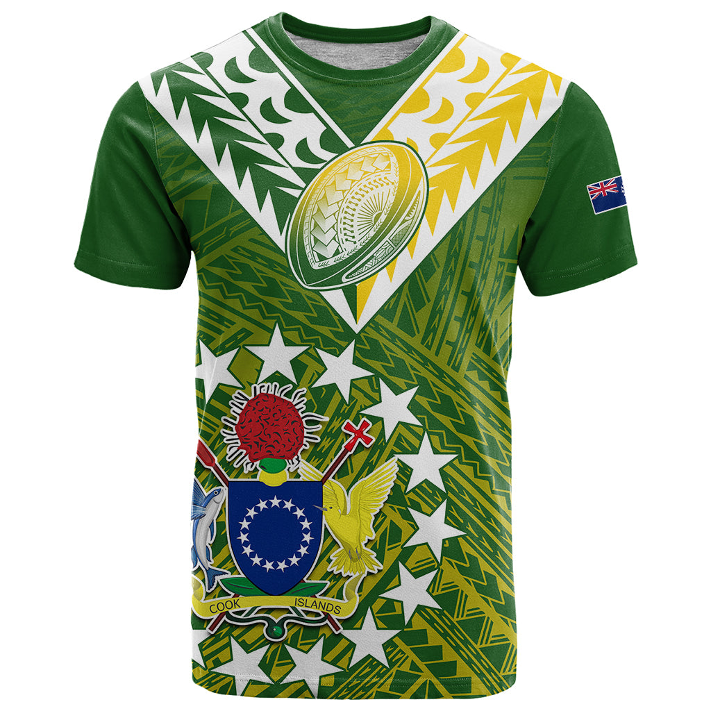 The Kukis Cook Islands Rugby T Shirt Be Unique Vibe Green LT9 Green - Polynesian Pride