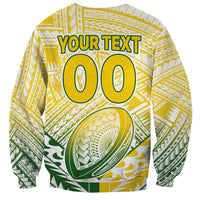 (Custom Text And Number) The Kuki's Cook Islands Rugby Sweatshirt Be Unique Vibe White LT9 - Polynesian Pride