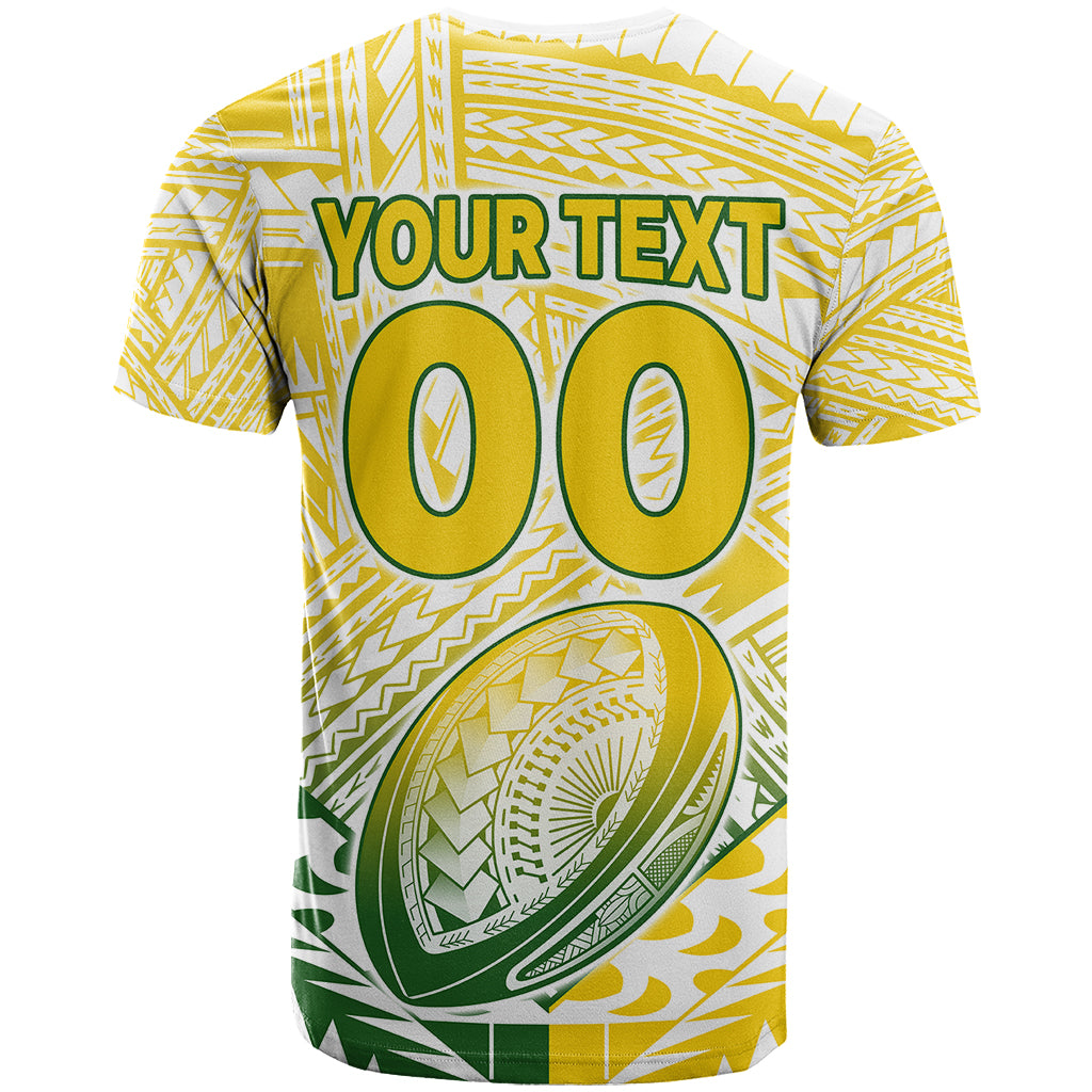 (Custom Text and Number) The Kukis Cook Islands Rugby T Shirt Be Unique Vibe White LT9 - Polynesian Pride