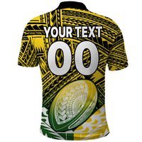(Custom Text and Number) The Kukis Cook Islands Rugby Polo Shirt Be Unique Vibe Black LT9 - Polynesian Pride