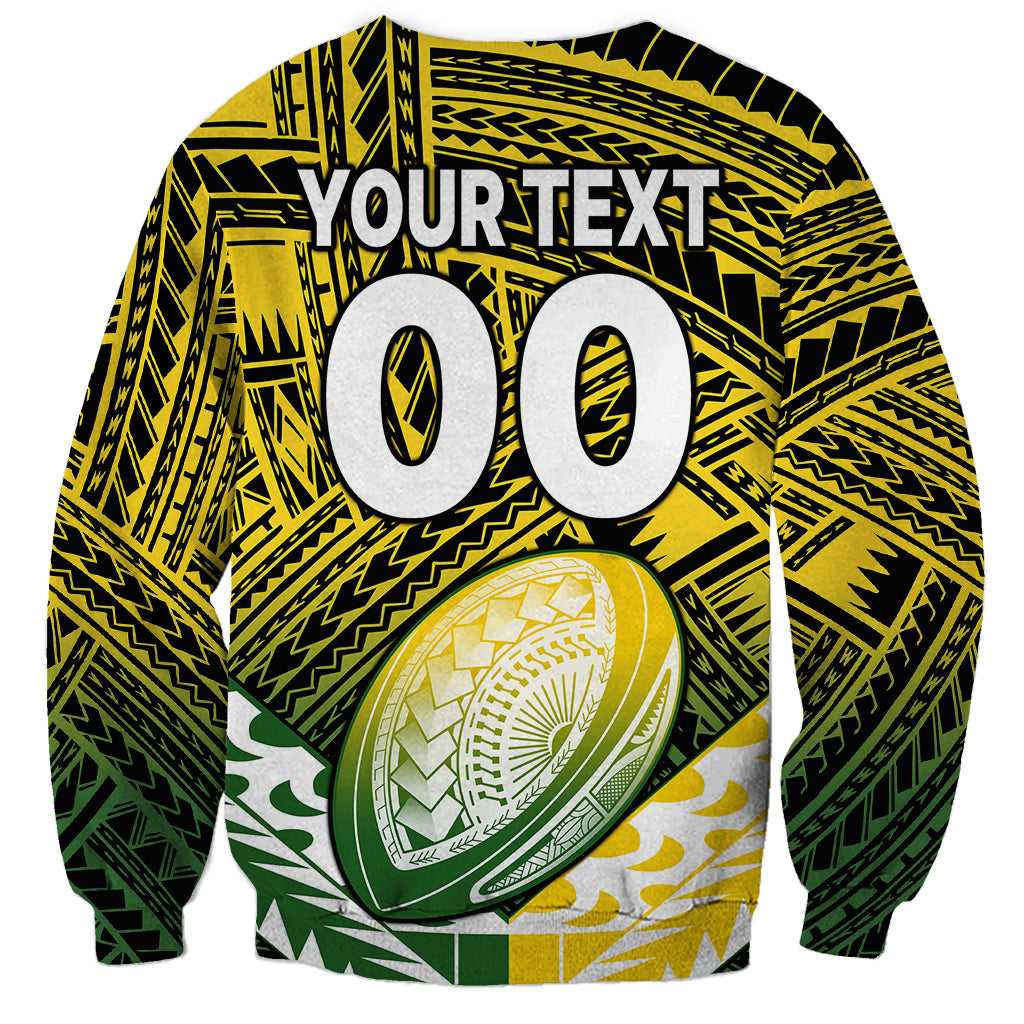 (Custom Text And Number) The Kuki's Cook Islands Rugby Sweatshirt Be Unique Vibe Black LT9 - Polynesian Pride