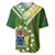 (Custom Text And Number) The Kuki's Cook Islands Rugby Baseball Jersey Be Unique Vibe Green LT9 - Polynesian Pride