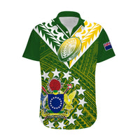(Custom Text And Number) The Kuki's Cook Islands Rugby Hawaiian Shirt Be Unique Vibe Green LT9 - Polynesian Pride