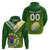 (Custom Text and Number) The Kukis Cook Islands Rugby Hoodie Be Unique Vibe Green LT9 Pullover Hoodie Green - Polynesian Pride