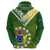 (Custom Text and Number) The Kukis Cook Islands Rugby Hoodie Be Unique Vibe Green LT9 Zip Hoodie Green - Polynesian Pride