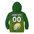 (Custom Text And Number) The Kuki's Cook Islands Rugby Kid Hoodie Be Unique Vibe Green LT9 - Polynesian Pride