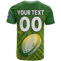 (Custom Text and Number) The Kukis Cook Islands Rugby T Shirt Be Unique Vibe Green LT9 - Polynesian Pride