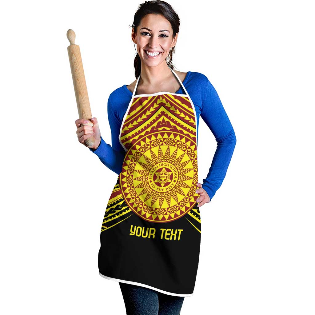 Personalised Tonga Ha apai High School Apron Ngatu Fonulei Pattern LT9 - Polynesian Pride