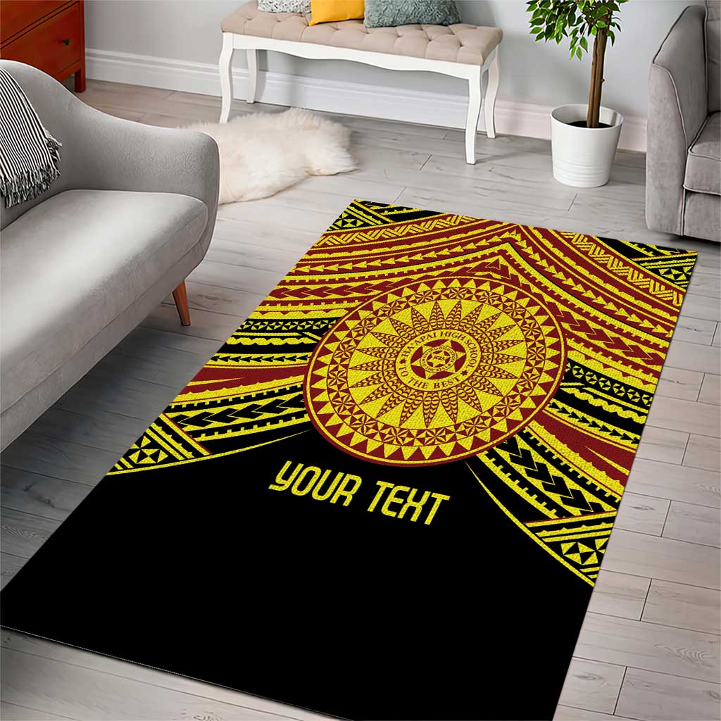Personalised Tonga Ha apai High School Area Rug Ngatu Fonulei Pattern