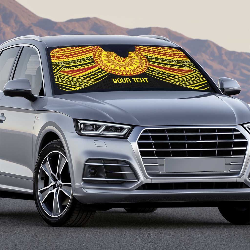 Personalised Tonga Ha apai High School Auto Sun Shade Ngatu Fonulei Pattern LT9 - Polynesian Pride