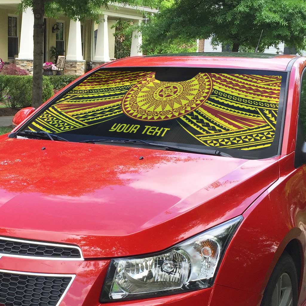 Personalised Tonga Ha apai High School Auto Sun Shade Ngatu Fonulei Pattern LT9 - Polynesian Pride