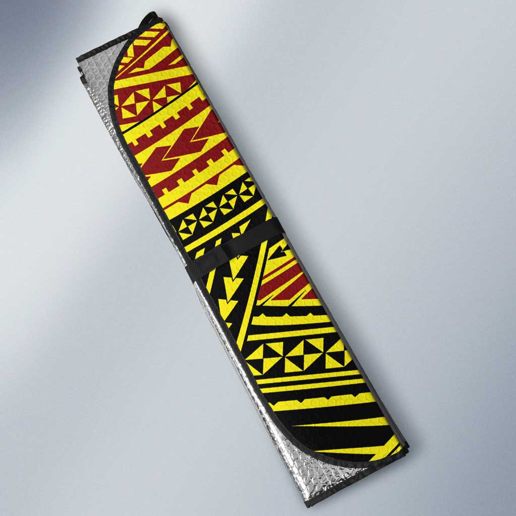 Personalised Tonga Ha apai High School Auto Sun Shade Ngatu Fonulei Pattern LT9 - Polynesian Pride