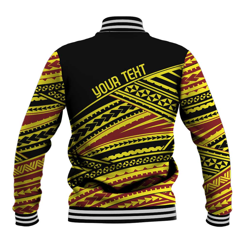 Personalised Tonga Ha apai High School Baseball Jacket Ngatu Fonulei Pattern LT9 - Polynesian Pride