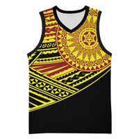 Personalised Tonga Ha apai High School Basketball Jersey Ngatu Fonulei Pattern LT9 Unisex Gold - Polynesian Pride