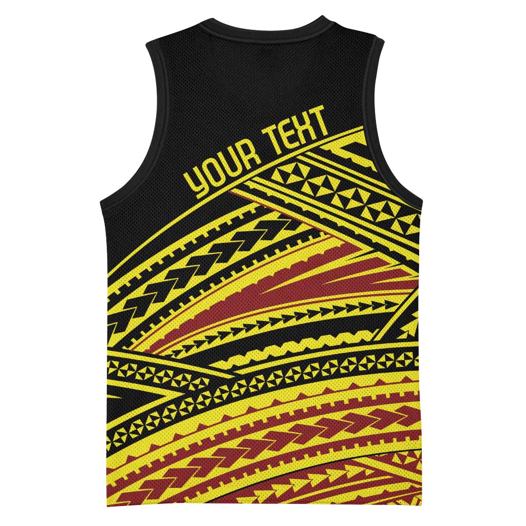 Personalised Tonga Ha apai High School Basketball Jersey Ngatu Fonulei Pattern LT9 - Polynesian Pride