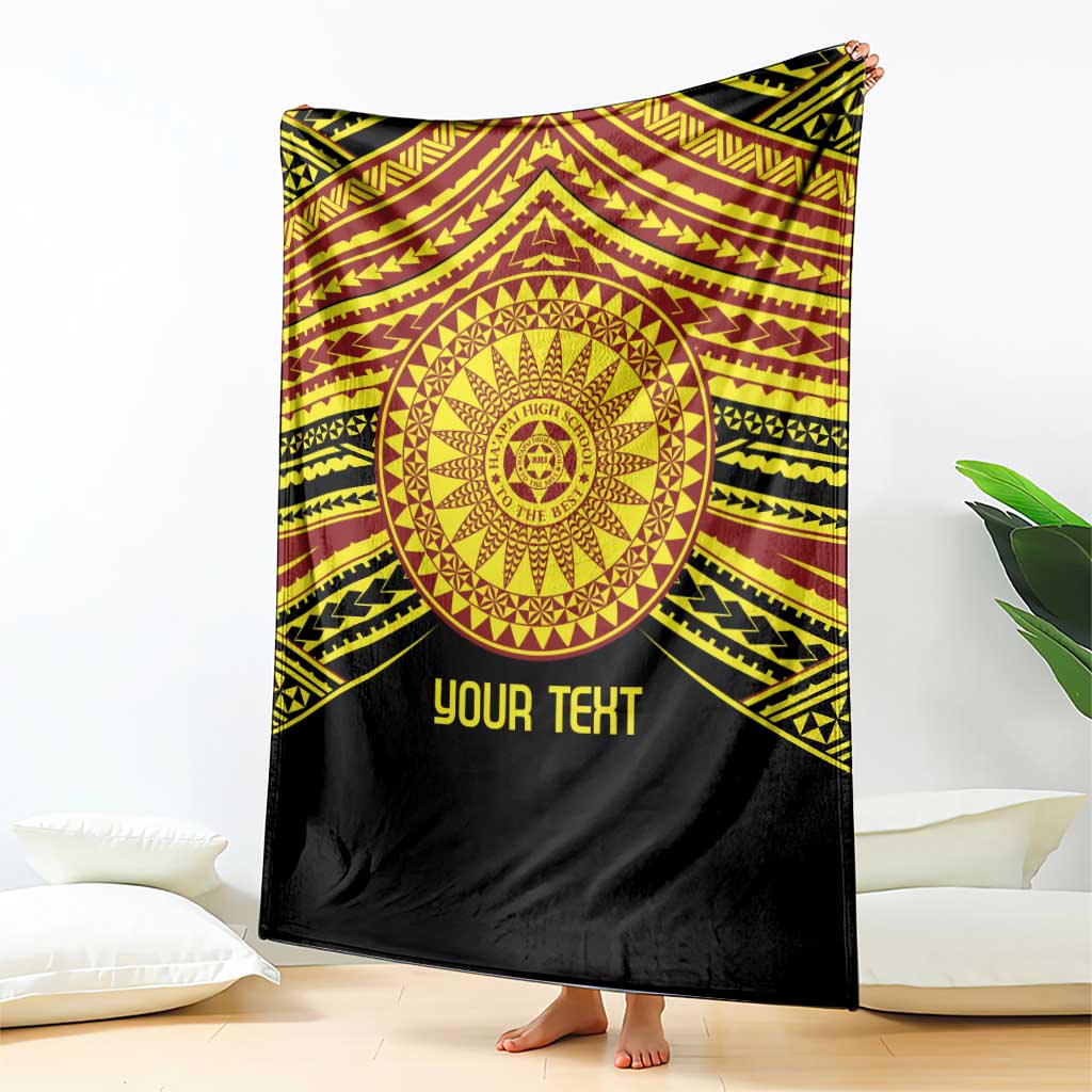 Personalised Tonga Ha apai High School Blanket Ngatu Fonulei Pattern LT9 - Polynesian Pride