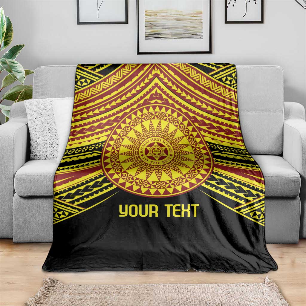 Personalised Tonga Ha apai High School Blanket Ngatu Fonulei Pattern LT9 - Polynesian Pride