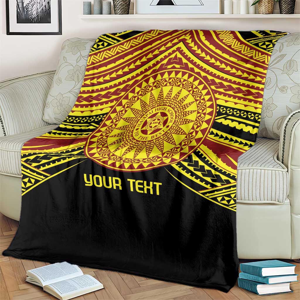 Personalised Tonga Ha apai High School Blanket Ngatu Fonulei Pattern LT9 - Polynesian Pride